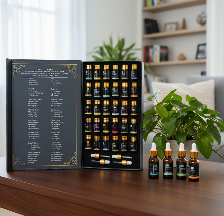 Premium Essential Oils Set – 35 Scents for Diffusers & Aromatherapy