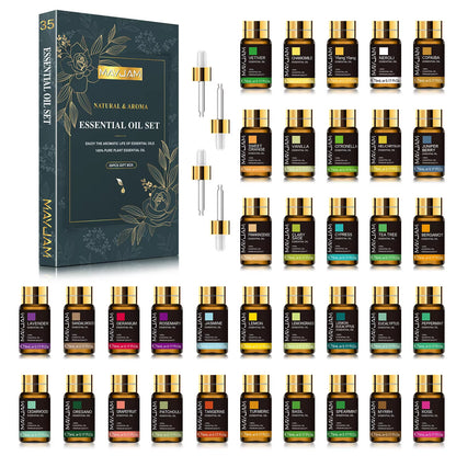 Premium Essential Oils Set – 35 Scents for Diffusers & Aromatherapy